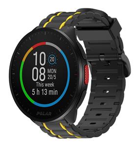 Strap-it Polar Pacer sport gesp band (zwart/geel)