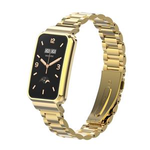 Strap-it Xiaomi Smart band 7 Pro stalen bandje (goud)