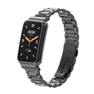 Strap-it Xiaomi Smart band 7 Pro stalen bandje (zwart)