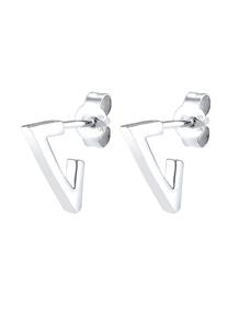 Elli Dames Stud Oorbellen Basic Geo Creoolse Driehoek in 925 Sterling Zilver