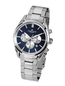 Jacques Lemans Chronograaf Barcelona Quartz horloge, polshorloge, herenhorloge, roestvrijstalen band, stopwatchfunctie, dag