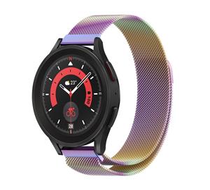 Strap-it Samsung Galaxy Watch 5 Pro Milanese band (regenboog)