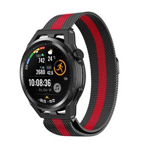 Strap-it Huawei Watch GT Runner Milanese band (zwart/rood)