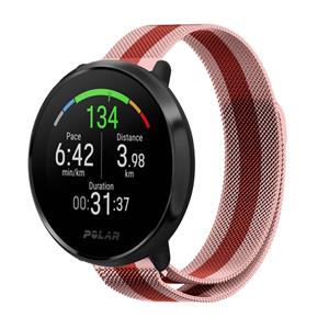 Strap-it Polar Vantage M Milanese band (rood/roze)