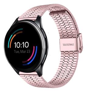 Strap-it OnePlus Watch roestvrij stalen band (rosé pink)