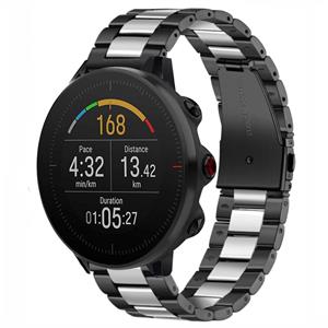 Strap-it Polar Vantage M stalen band (zwart/zilver)