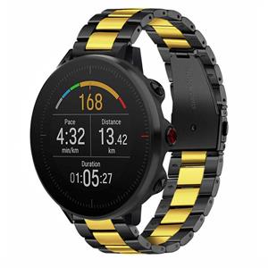 Strap-it Polar Vantage M stalen band (zwart/goud)