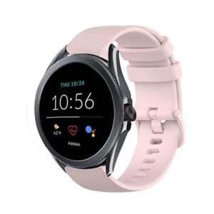 Strap-it Fossil Gen 5e 44mm luxe siliconen bandje (roze)