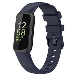 Strap-it Fitbit Inspire 3 siliconen bandje (donkerblauw)