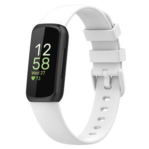 Strap-it Fitbit Inspire 3 siliconen bandje (wit)