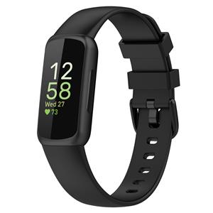 Strap-it Fitbit Inspire 3 siliconen bandje (zwart)