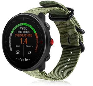Strap-it Polar Vantage M nylon gesp band (groen
