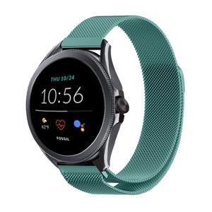 Strap-it Fossil Gen 5e 44mm Milanese band (groen)