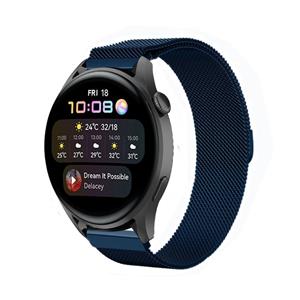 Strap-it Huawei Watch 3 (Pro) Milanese band (blauw)