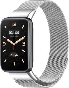 Strap-it Xiaomi Smart Band 7 Pro Milanese band (zilver)