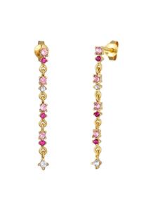 Elli, Ohrringe Elli Ohrringe 925 Silber Glaskristall Anhänger Damen in gold, Schmuck für Damen