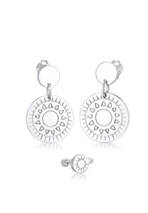 Elli Dames Ornament Boho Look in 925 Sterling Zilver Verguld
