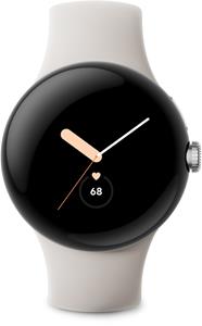 Google Pixel Watch WiFi Smartwatch polished silver/chalk