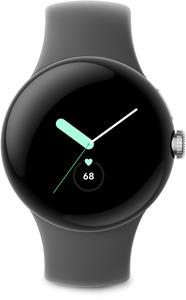 Google Pixel Watch LTE Smartwatch polished silver/charcoal