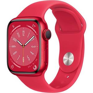 Apple Watch Series 8 (41mm) GPS (PRODUCT)RED Alu mit Sportarmband rot/rot