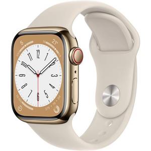 Apple Watch Series 8 (41mm) GPS+4G Edelstahl mit Sportarmband gold/polarstern