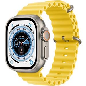 Apple Watch Ultra (49mm) GPS+4G Titan mit Ocean Armband titan/gelb
