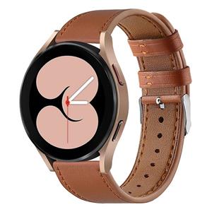 Strap-it Samsung Galaxy Watch 4 40mm leren bandje (strak bruin)