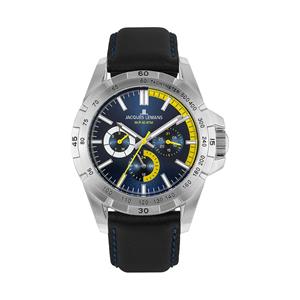 Jacques Lemans Multifunctioneel horloge 42-11C Quartz horloge, armbanduhr, herenhorloge, datum, leren band