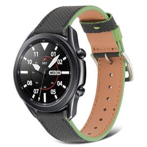 Strap-it Samsung Galaxy Watch 3 45mm leren bandje (zwart-groen)