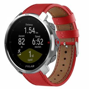 Strap-it Polar Grit X leren bandje (rood)