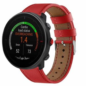 Strap-it Polar Vantage M leren bandje (rood)