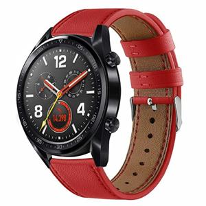 Strap-it Huawei Watch GT leren bandje (rood)