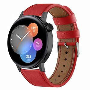 Strap-it Huawei Watch GT 3 42mm leren bandje (rood)