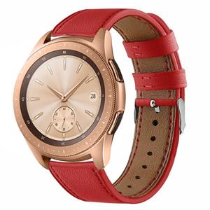 Strap-it Samsung Galaxy Watch 42mm leren bandje (rood)