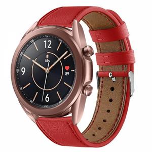 Strap-it Samsung Galaxy Watch 3 41mm leren bandje (rood)