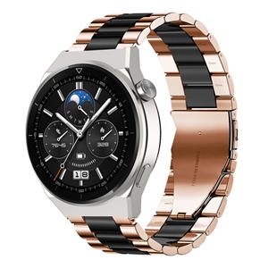 Strap-it Huawei Watch GT 3 Pro 46mm stalen band (roségoud/zwart)