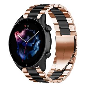 Strap-it Amazfit GTR 3 (Pro) stalen band (roségoud/zwart)