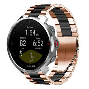 Strap-it Polar Grit X stalen band (roségoud/zwart)