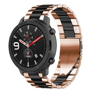 Strap-it Amazfit GTR stalen band (roségoud/zwart)