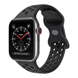 Strap-it Apple Watch sport bandje (donkergrijs/zwart)