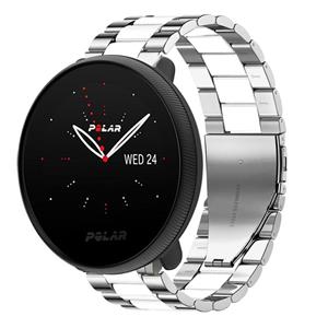 Strap-it Polar Ignite 3 stalen bandje (zilver/wit)