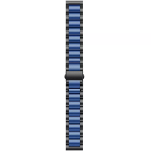 Strap-it Polar Ignite 3 stalen bandje (zwart/blauw)
