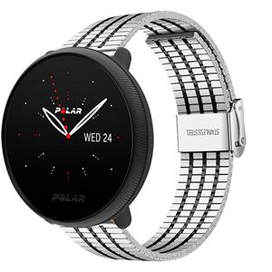 Strap-it Polar Ignite 3 roestvrij stalen bandje (zilver/zwart)