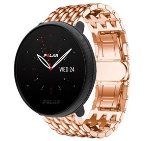 Strap-it Polar Ignite 3 stalen draak bandje (roségoud)