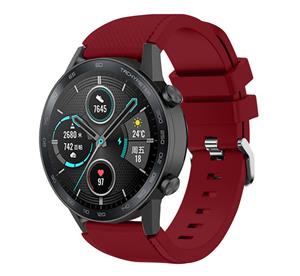 Strap-it Honor Magic Watch 2 siliconen bandje (bordeaux)
