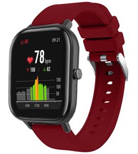 Strap-it Xiaomi Amazfit GTS siliconen bandje (bordeaux)