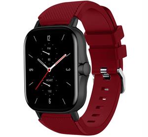 Strap-it Amazfit GTS 2 siliconen bandje (bordeaux)