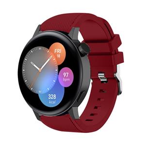 Strap-it Huawei Watch GT 3 42mm siliconen bandje (bordeaux)