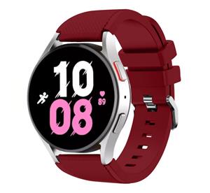 Strap-it Samsung Galaxy Watch 5 44mm siliconen bandje (bordeaux)