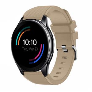 Strap-it OnePlus Watch siliconen bandje (beige)